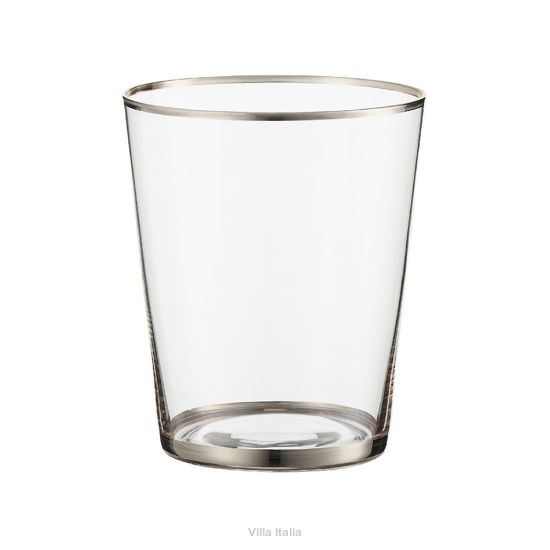 Elegancka szklanka do drinków dekorowana platyną