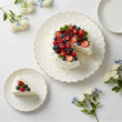 talerz i talerzyk na ciasto, porcelana ze złotem