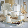 Cukiernica porcelanowa złota linia CLARA Gold Ivory 7