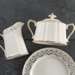 Cukiernica porcelanowa złota linia CLARA Gold Ivory 3