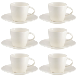 Komplet filiżanek do kawy herbaty 180 ml 6 sztuk NEW YORK