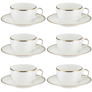 Komplet filiżanek porcelanowych 330 ml 6 sztuk CAMILLA