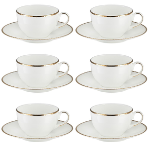 Komplet filiżanek porcelanowych 330 ml 6 sztuk CAMILLA