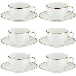 Komplet filiżanek porcelanowych 330 ml 6 sztuk CAMILLA