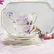 ekskluzywny zestaw filiżanek porcelanowych białych ręcznie malowanych złotem