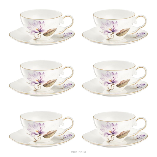 Komplet filiżanek porcelanowych 200 ml 6 sztuk SECRET of SPRING