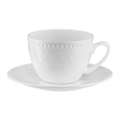 Spodek pod filiżankę 15 cm porcelanowy ROMA white 1