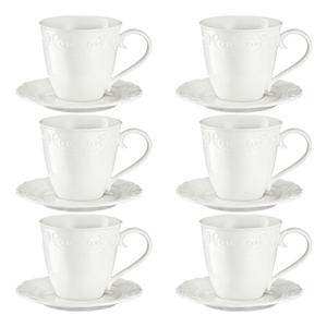 Komplet filiżanek porcelanowych 250 ml 6 sztuk OLIMPIA