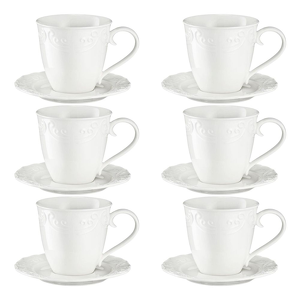 Komplet filiżanek porcelanowych 250 ml 6 sztuk OLIMPIA