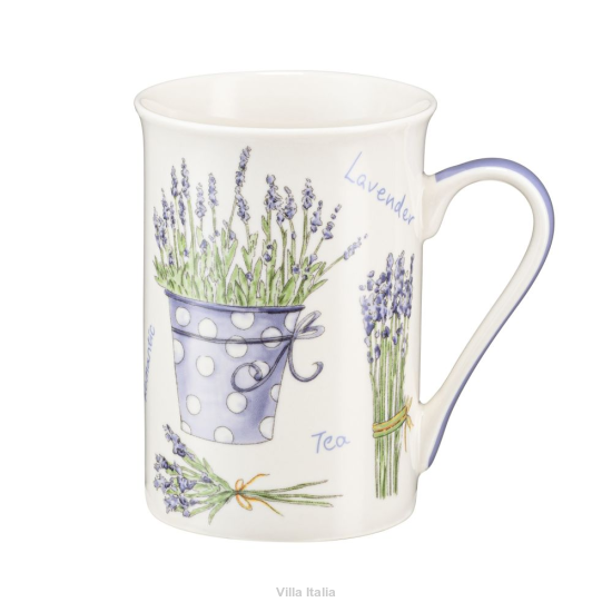 Kubek porcelanowy dekorowany 280 ml LAWENDA2 