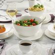 Serwis obiadowo kawowy porcelanowy BARI PLATIN