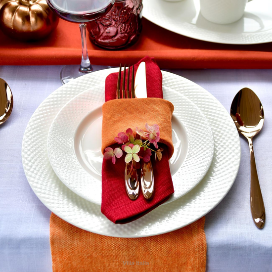 Komplet talerzy obiadowych z białej porcelany kostnej