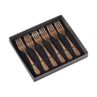 Komplet widelczyków do ciasta 6 sztuk ANTIQUE COPPER 1