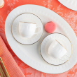 Serwis obiadowo kawowy na 12 osób porcelanowy MESYNA GOLD 19