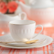 Serwis obiadowo kawowy na 12 osób porcelanowy MESYNA GOLD 18