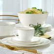 Serwis obiadowo kawowy na 12 osób z wazą porcelanowy MESYNA GOLD 10