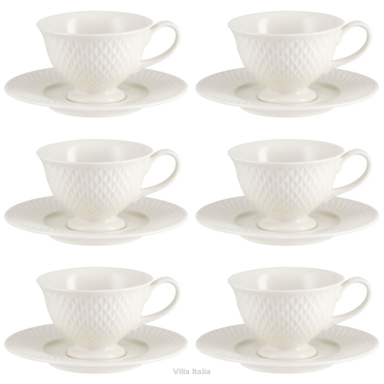 Komplet filiżanek do herbaty 220 ml 6 sztuk ECLAT