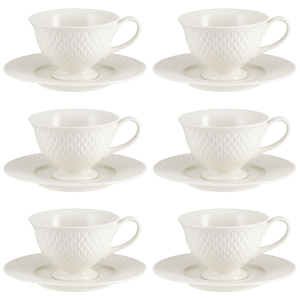 Zestaw filiżanek do herbaty 220 ml 6 sztuk ECLAT