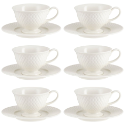 Komplet filiżanek do herbaty 220 ml 6 sztuk ECLAT