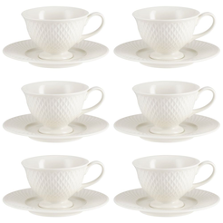 Zestaw filiżanek do herbaty 220 ml 6 sztuk ECLAT