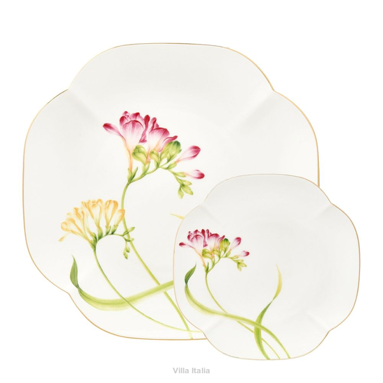 elegancki komplet talerzy do ciasta z porcelany ręcznie malowany złotem