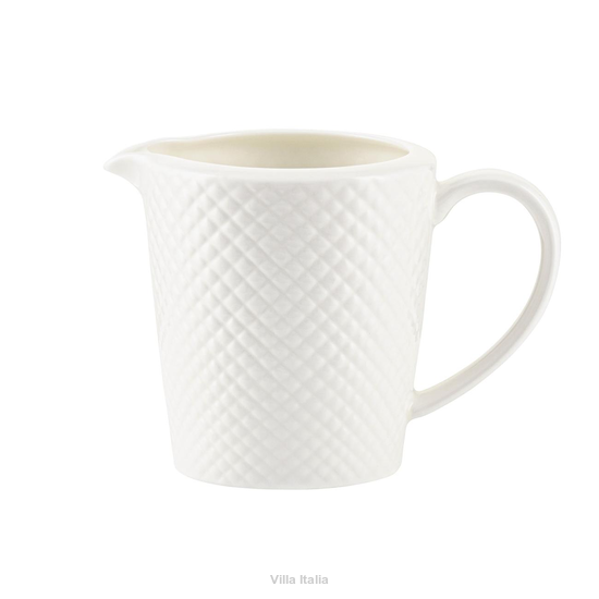 Dzbanuszek do mleka z białej porcelany kostnej