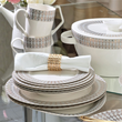 Talerzyk deserowy porcelanowy złota linia 20,5 cm MAGIC 4