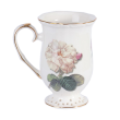 Kubek porcelanowy dekorowany złota linia 300 ml ROSE IVORY 2