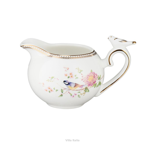 Mlecznik porcelanowy z ozdobnym uchwytem 8 cm BEL FIORE