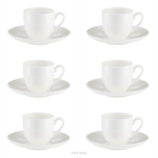 Zestaw filiżanek porcelanowych do espresso 100 ml BOSTON White