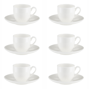 Komplet filiżanek porcelanowych do espresso 100 ml BOSTON White