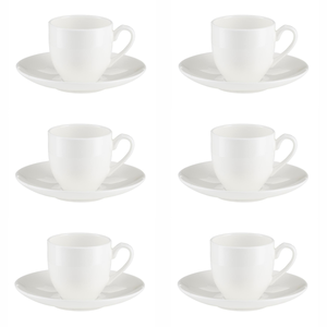 Komplet filiżanek porcelanowych do espresso 100 ml BOSTON White