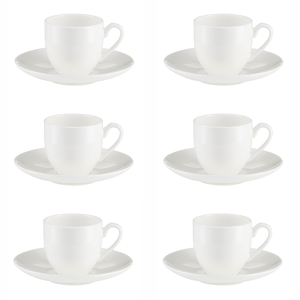 Zestaw filiżanek porcelanowych do espresso 100 ml BOSTON White