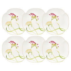 Komplet talerzy deserowych 19 cm 6 sztuk porcelana AROMA di FRESIA