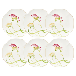 Komplet talerzy deserowych 19 cm 6 sztuk porcelana AROMA di FRESIA