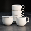 Komplet filiżanek porcelanowych 230 ml 6 sztuk PLUS PLATIN 6