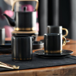 Spodek pod filiżankę 15 cm porcelanowy GAJA BLACK 5