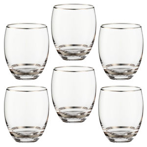 Zestaw szklanek 430 ml 6 sztuk QUELLA PLATIN