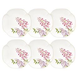 Komplet talerzy deserowych 19 cm 6 sztuk porcelana SENSUAL GARDEN