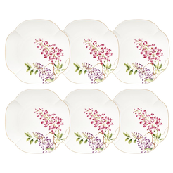 Komplet talerzy deserowych 19 cm 6 sztuk porcelana SENSUAL GARDEN