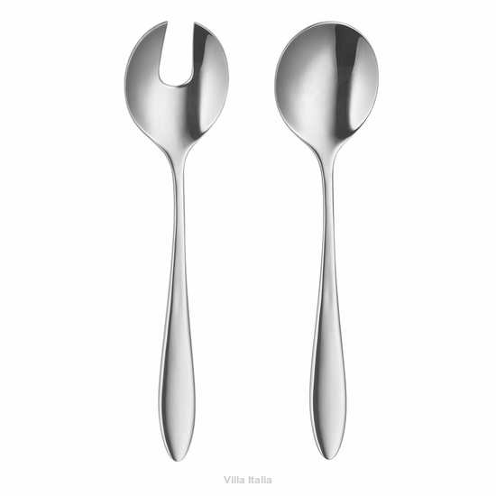 zestaw sztućców sałatkowych: łyżka do sałaty i widelec do sałaty