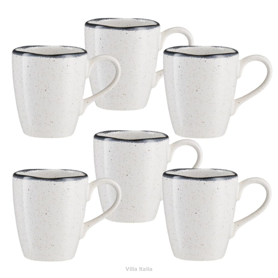 Zestaw kubków ceramicznych 340 ml 6 sztuk VANILLA