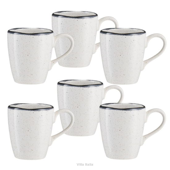Zestaw kubków ceramicznych 340 ml 6 sztuk VANILLA