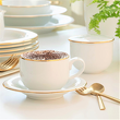 Serwis obiadowo kawowy na 12 osób porcelanowy PLUS GOLD 5