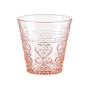 Szklanka różowa 250 ml 9 cm FIORINO 