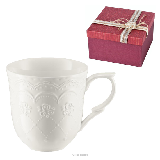 nowoczesny kubek porcelanowy czerwony do kawy i herbaty