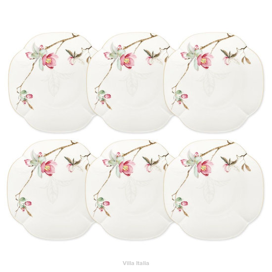 Komplet talerzy deserowych 19 cm 6 sztuk porcelana SPIRIT of JAPAN