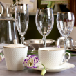Serwis kawowy porcelanowy na 6 osób BARI PLATIN 5