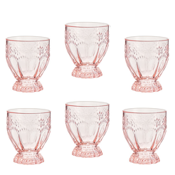Komplet szklanek różowych 330 ml 6 sztuk HEVES