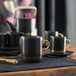 Kubek do kawy czarny porcelanowy 340 ml GAJA BLACK 1